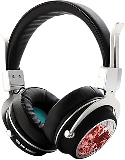 PartyKindom Fone De Ouvido Fone De Ouvido Fone De Ouvido Para Escritório Fone De Ouvido Dobrável Fones De Ouvido PC Fones De Ouvido Para PC Heaphones Fones De Ouvido Estéreo Preto Confortável