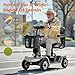 iMach Electric Mobility Scooter for Adults and Seniors,12.4 Miles Long Range Battery with 4.9MPH Foldable 4 Wheels Wheelchair,330 LBS Weight Capacity Commuter Scooter,with LED Headlights and Basket