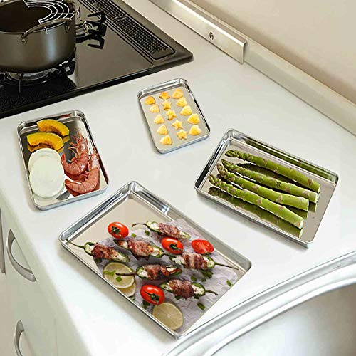 Teamfar Baking Sheet With Rack Set Of 8, Cookie Sheet Baking Pans Stainless Steel Bakeware With Cooling Rack Set, Non Toxic & Healthy, Mirror Finish & Rust Free, Easy Clean & Dishwasher Safe #TOP4