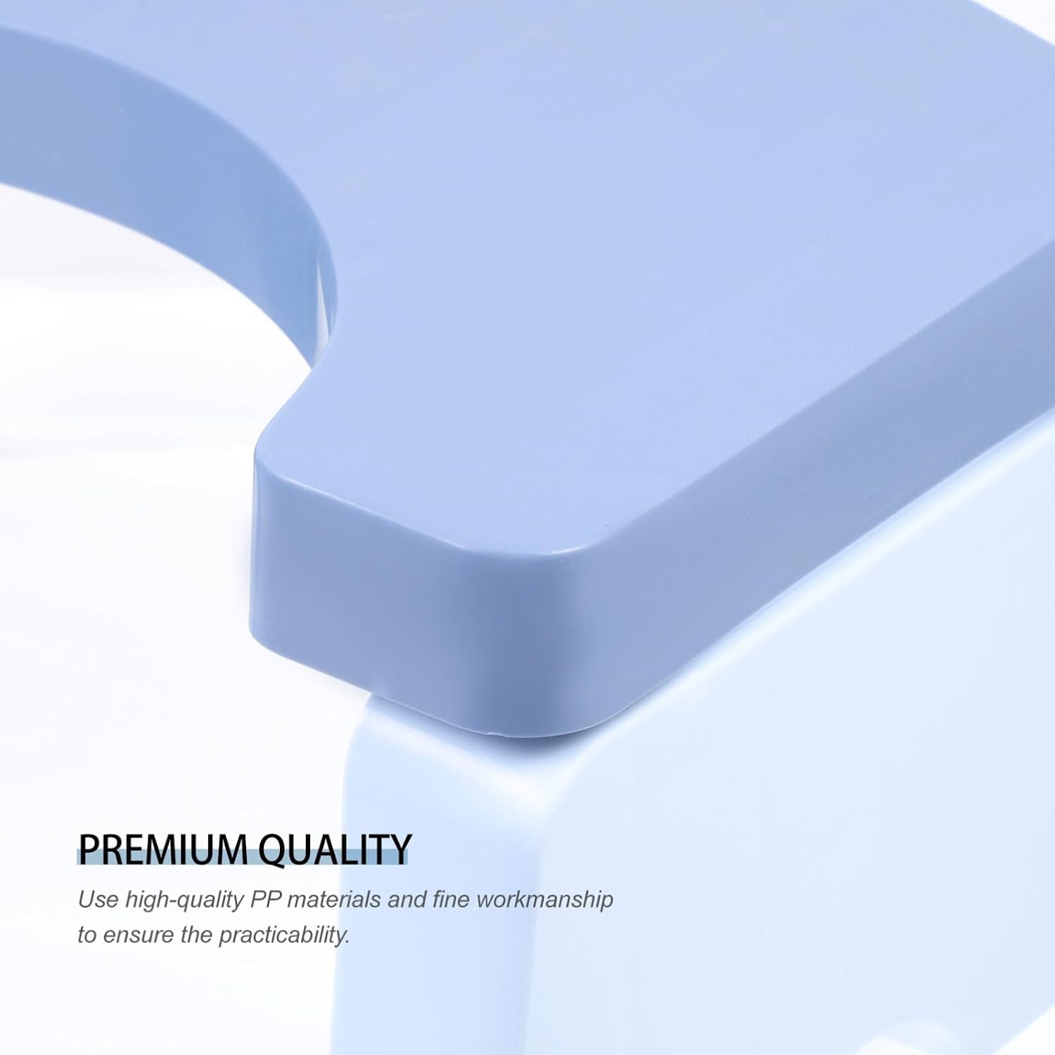 Toilet Seat Step Stool Bathroom Footstool Blue Compact Potty Stool for Adults with Non-Slip Support, Bathroom Safety Aid for Improved Posture and Comfort