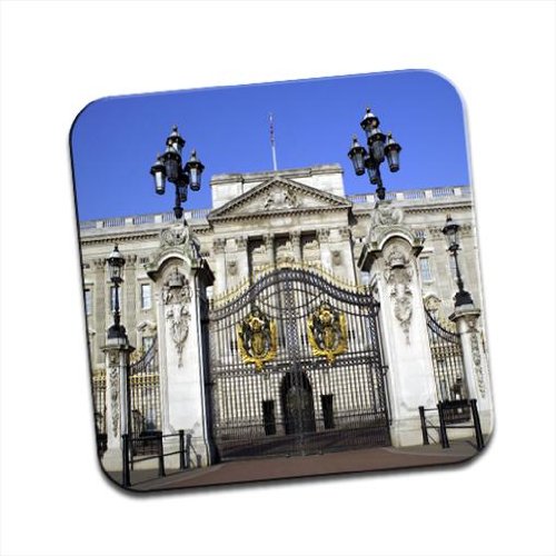 Ornate Front Gates of Buckingham Palace Single Coaster