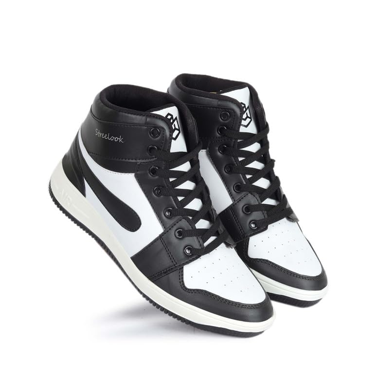 GULLAN Mens High Top Casual Chunky Fashion Sneakers,Dancing Shoes | Basketball Shoes with Rubber Outsole for Boys. Black (B0CGR3758S) Amazon Price History, Amazon Price Tracker