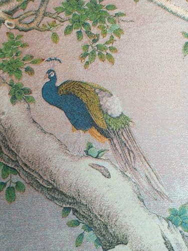 Thangka broderie paon en soie : masquez un mur vide avec élégance - 6