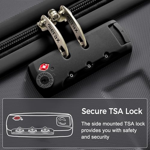 Image of 24 Inch Checked Suitcase with TSA Lock Travel Duffel Bag Wet-Dry Toiletry Bag, Grey