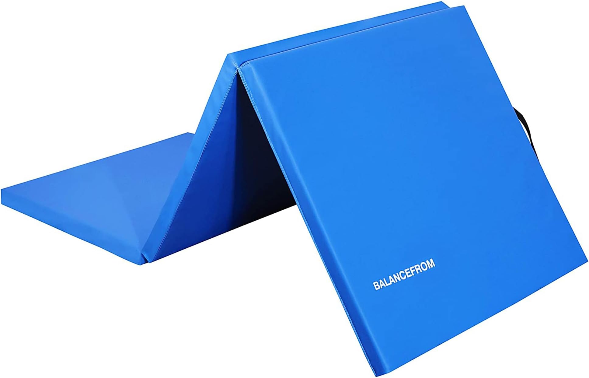 6x2 Feet 3-Panel Folding Gymnastics Mat – 1.5-Inch Thick Pad with Vinyl Surface and Carrying Handles for Tumbling, Yoga, Pilates, Home Workouts, and Martial Arts