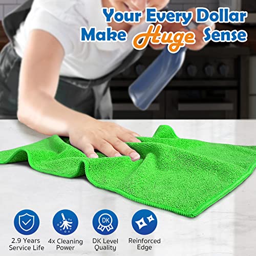 Faleya.wzw Microfiber Cleaning Cloth 48Pcs 12"X16" Reusable House Cleaning & Car Wash Towels Highly Absorbent Guarantee & No Streak & Lint Free #TOP2