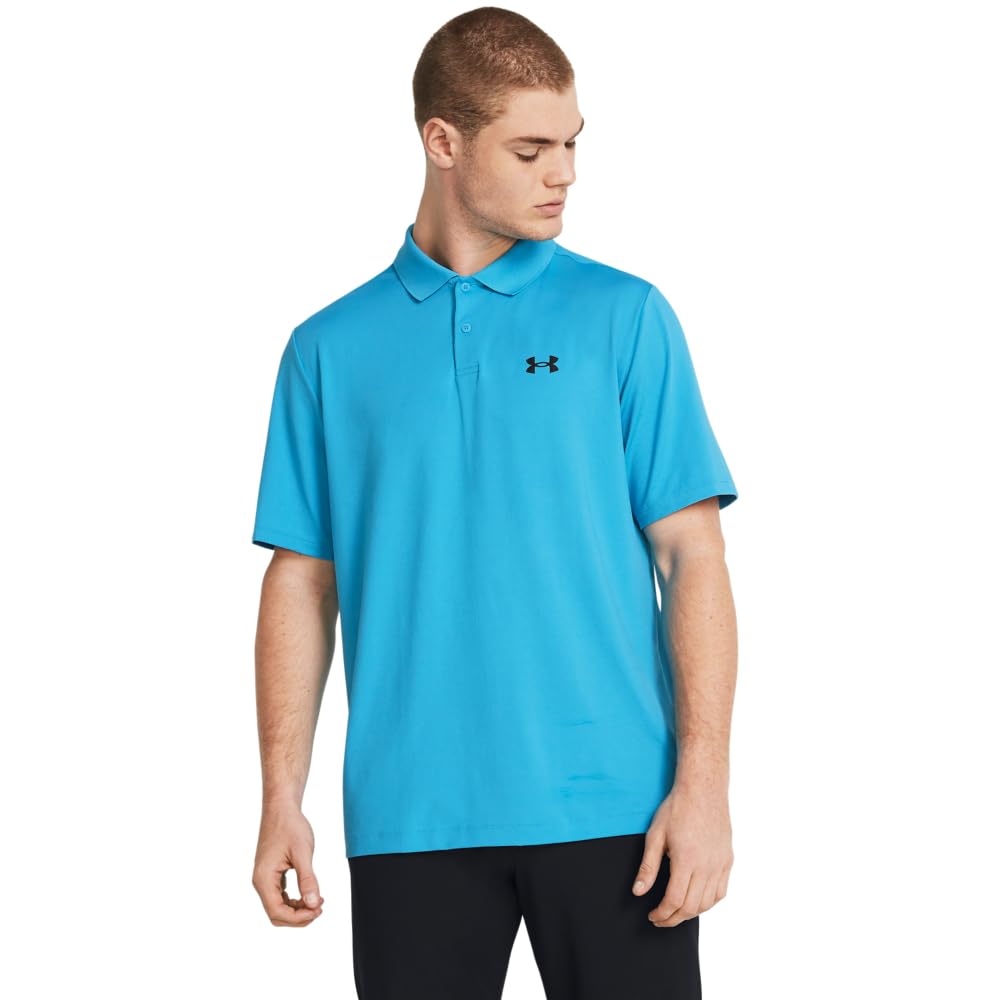 Under Armour Men's Capri/Black Golf Polo Shirt, (419) Xxl