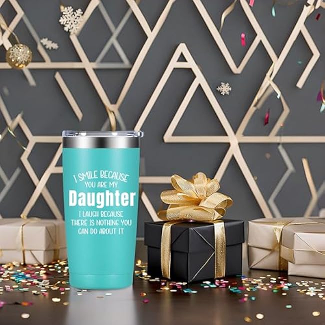 WOELIVE Daughter Gifts from Mom, Dad - Gifts for Daughter - Christmas Birthday Gifts for Daughter, Grown Daughter, Adult Daughter Gifts, 20oz Stainless Steel Insulated Daughter Tumbler