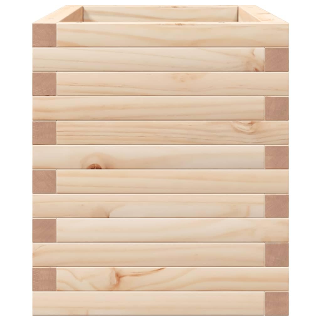 Pflanzkübel 70x40x45,5 cm Massivholz Kiefer - Stabiles Hochbeet für Garten Terrasse und Balkon - Vielseitiger Pflanzkasten aus Holz für Blumen Kräuter und Gemüse