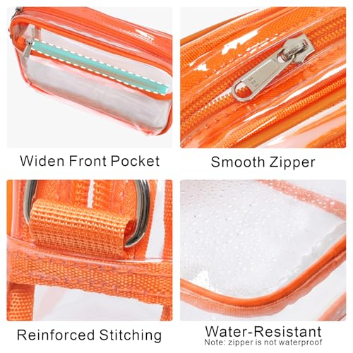 Image of PACKISM Clear Bag for Stadium Events - Small Clear Purse Crossbody Bag | Adjustable Wide Strap, 2 Easy Access Pockets, Thick 0.5mm PVC, for Sports Game Day Concerts Festival, Women Clear Stadium Bag