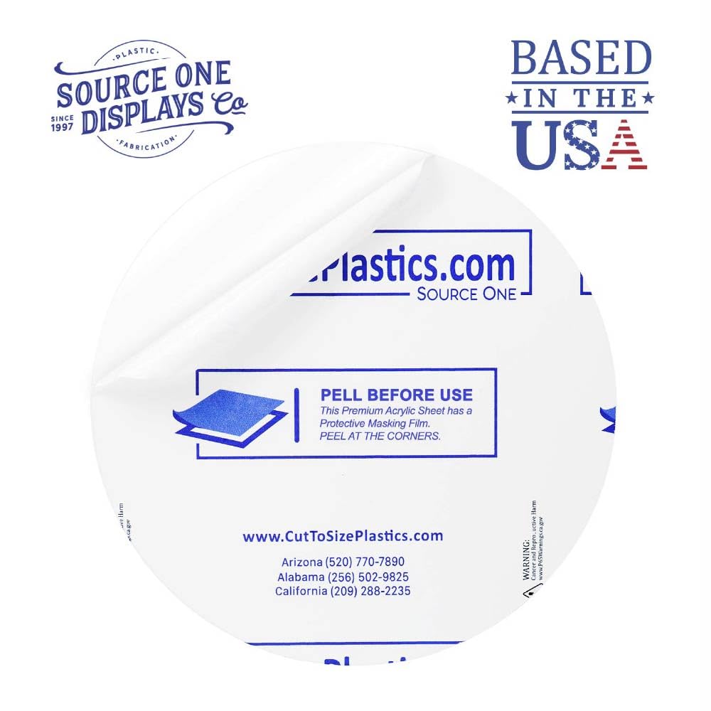 Clear Acrylic Discs - Every Size & Thickness -7