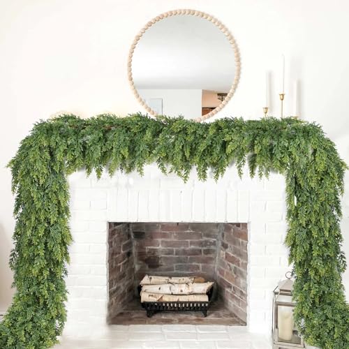 Fomlily Christmas Cedar Garland for Christmas - Artificial Realistic Cypress Pine...