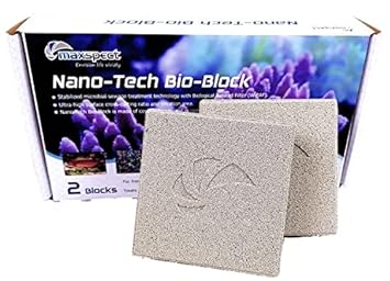 Maxspect Nano Tech Bio Filter Media for Aquarium Sump Filtration (Nano Bio Block | 2 Blocks)