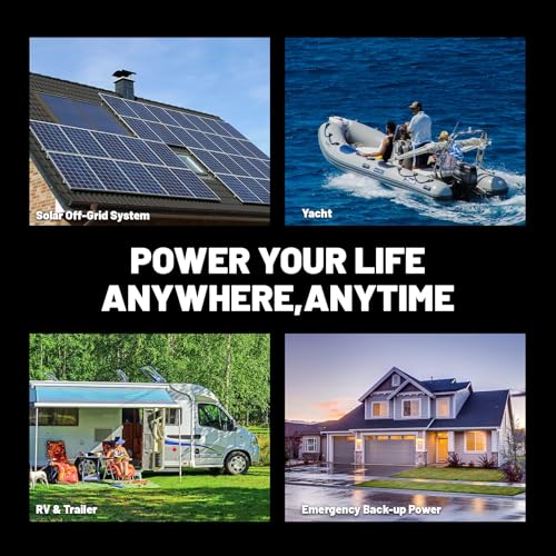 12.8V 300Ah LiFePO4 Battery, Rechargeable Lithium Batteries, UP to 4000+ Deep Cycles, Grade A Lithium Iron Phosphate Cells, for Golf carts, Trolling Motor, Boat, Rv, Solar, Off-Grid — view 4