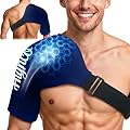Shoulder Ice Pack Wrap for Rotator Cuff and Arm,Reusable Compression Cold Brace for Pain Relief & Muscle Relaxation,Tendonitis,Swelling,Discomfort After Surgery,Hot &Cold Therapy Ice Pack for Shoulder (XLarge-Navy blue)