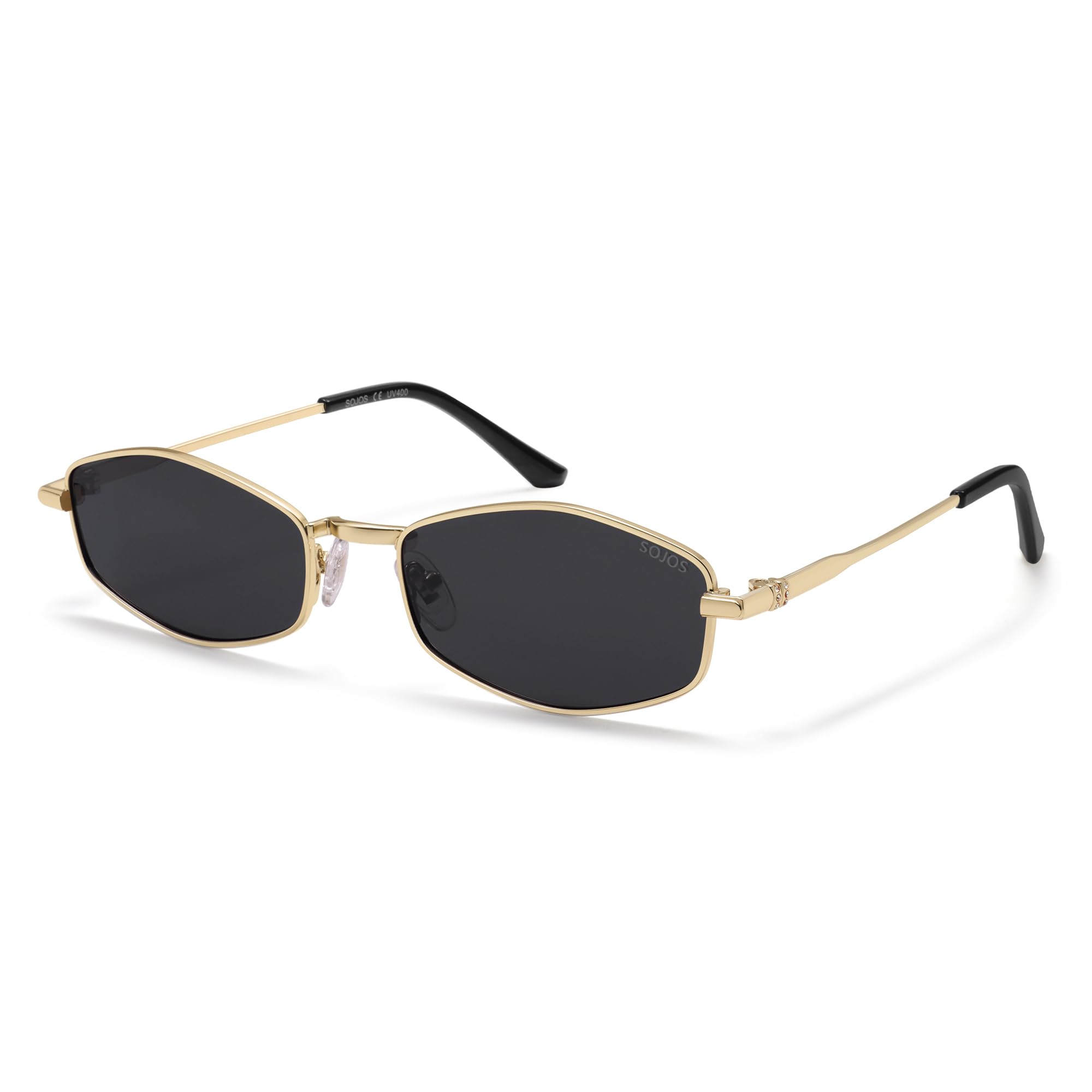 SOJOS Trendy Hexagonal Polarized Sunglasses for Women Men Retro Fashion Irregular Rhombus Shades UV400 Protection SJ1259