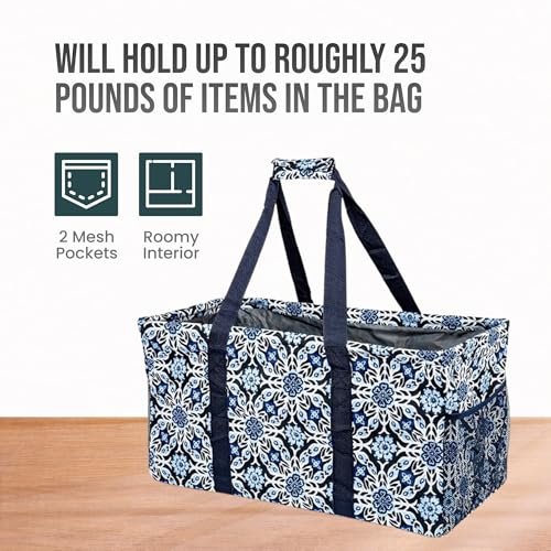 Image of Extra Large Utility Tote Bag - Oversized Collapsible Pool Beach Canvas Basket