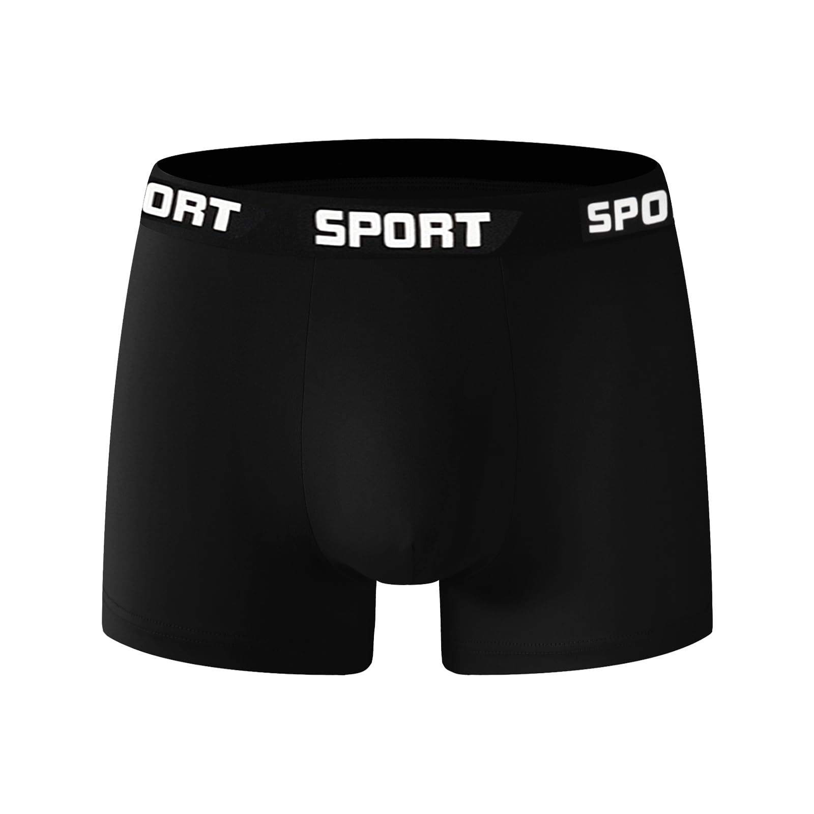 Mens Underwear Boxer Briefs with Pouch Polyester Soft Stretch Boxer Briefs Wicking & Breathable Underwear for Men Long Leg