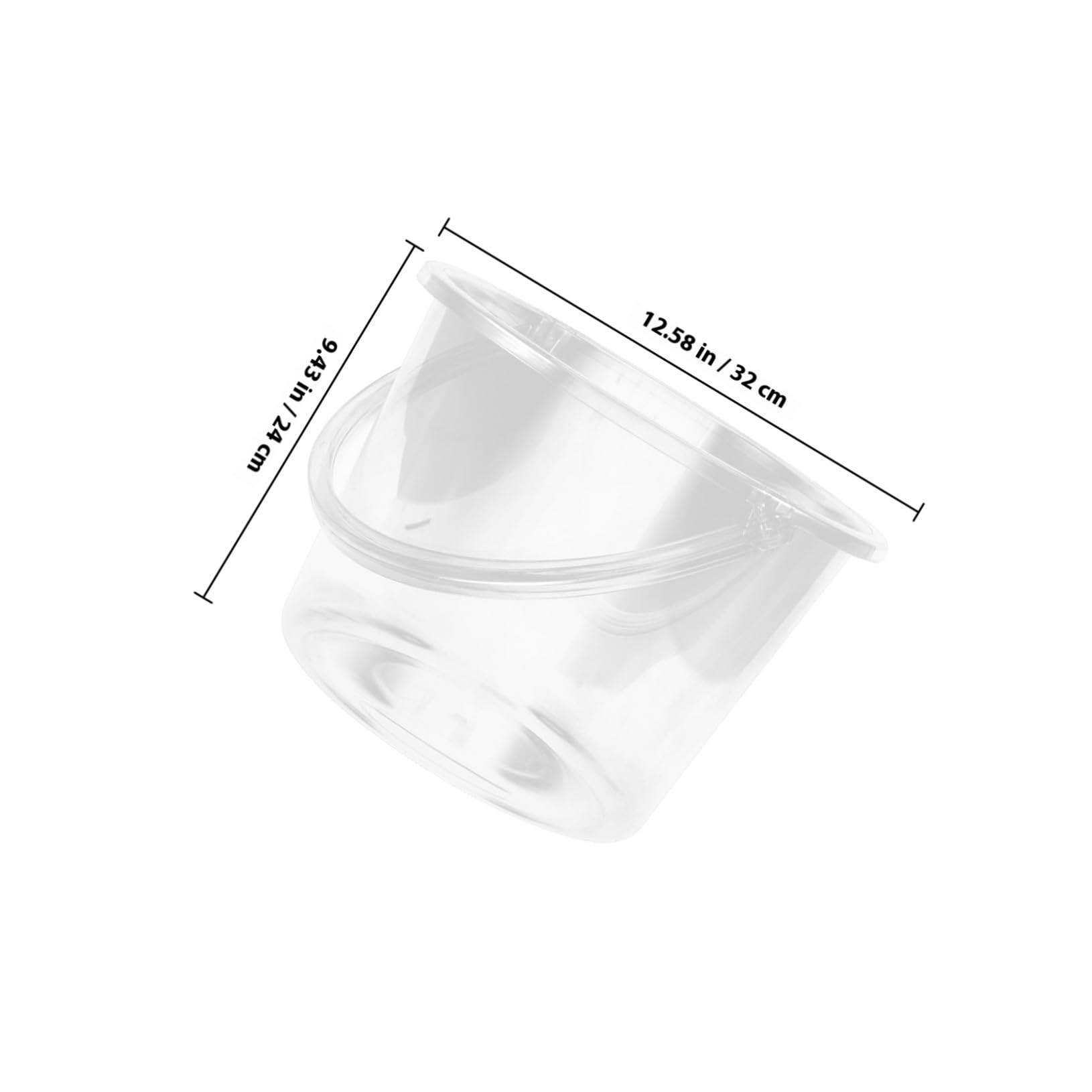Secchio da Giardinaggio Trasparente con Manico, Plastica, senza Coperchio | Uso Domestico per Lavanderia e Pulizia, Formato Portatile a Elevata Capienza, Riutilizzabile e Versatile