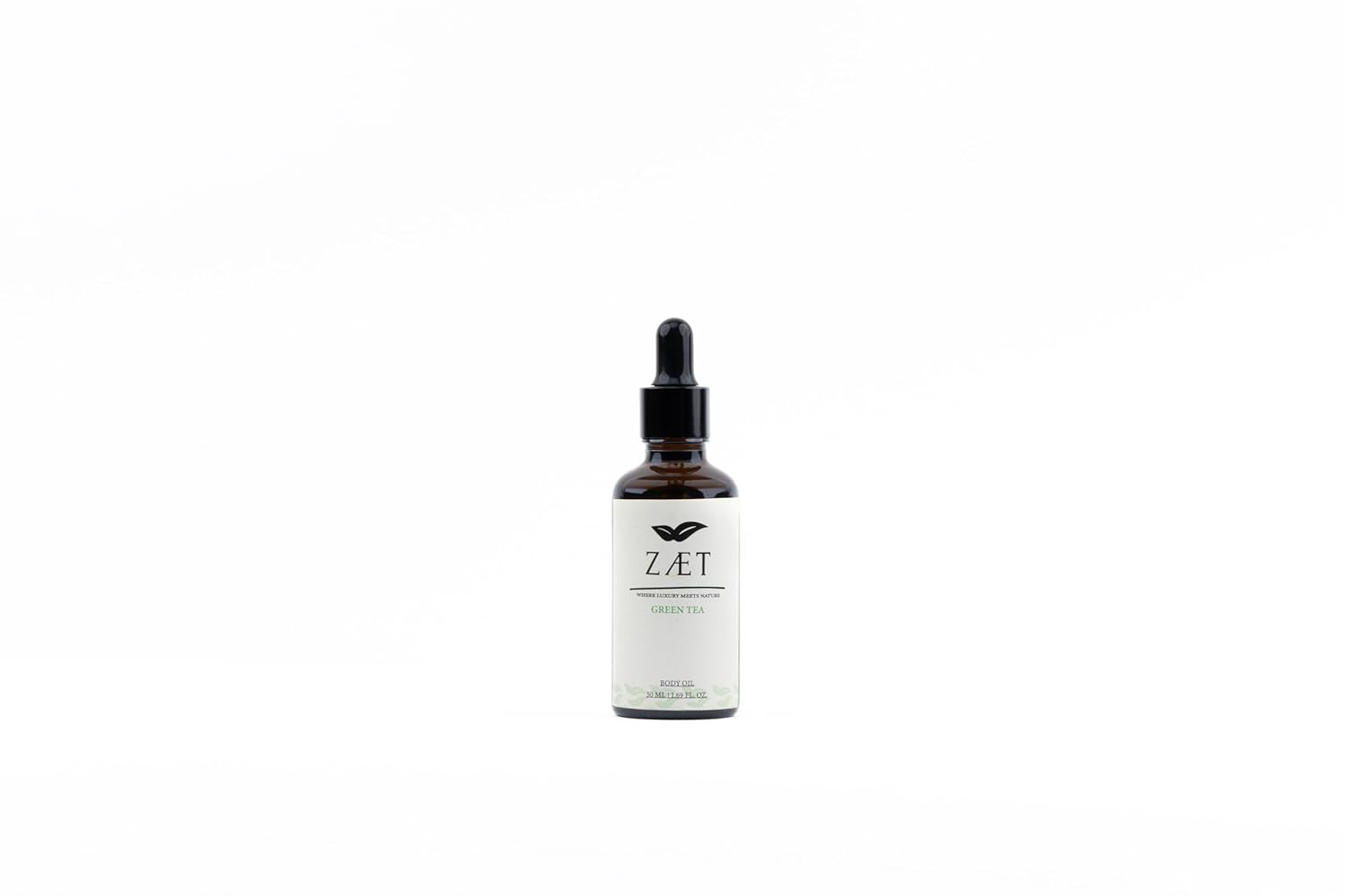 ZAET Green Tea Scented Body Oil 50 ml – After Shower Use – Ultra-Moisturizing with a Fresh, Refined Fragrance – Helps Improve Skin Elasticity – Essential Skin Care for Men & Women