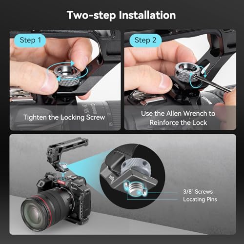 SMALLRIG Top Handle with 3/8"-16 Locating Holes for ARRI for Camera Cage Max. Load 10kg, with 5 Built-in Cold Shoe - Image 2