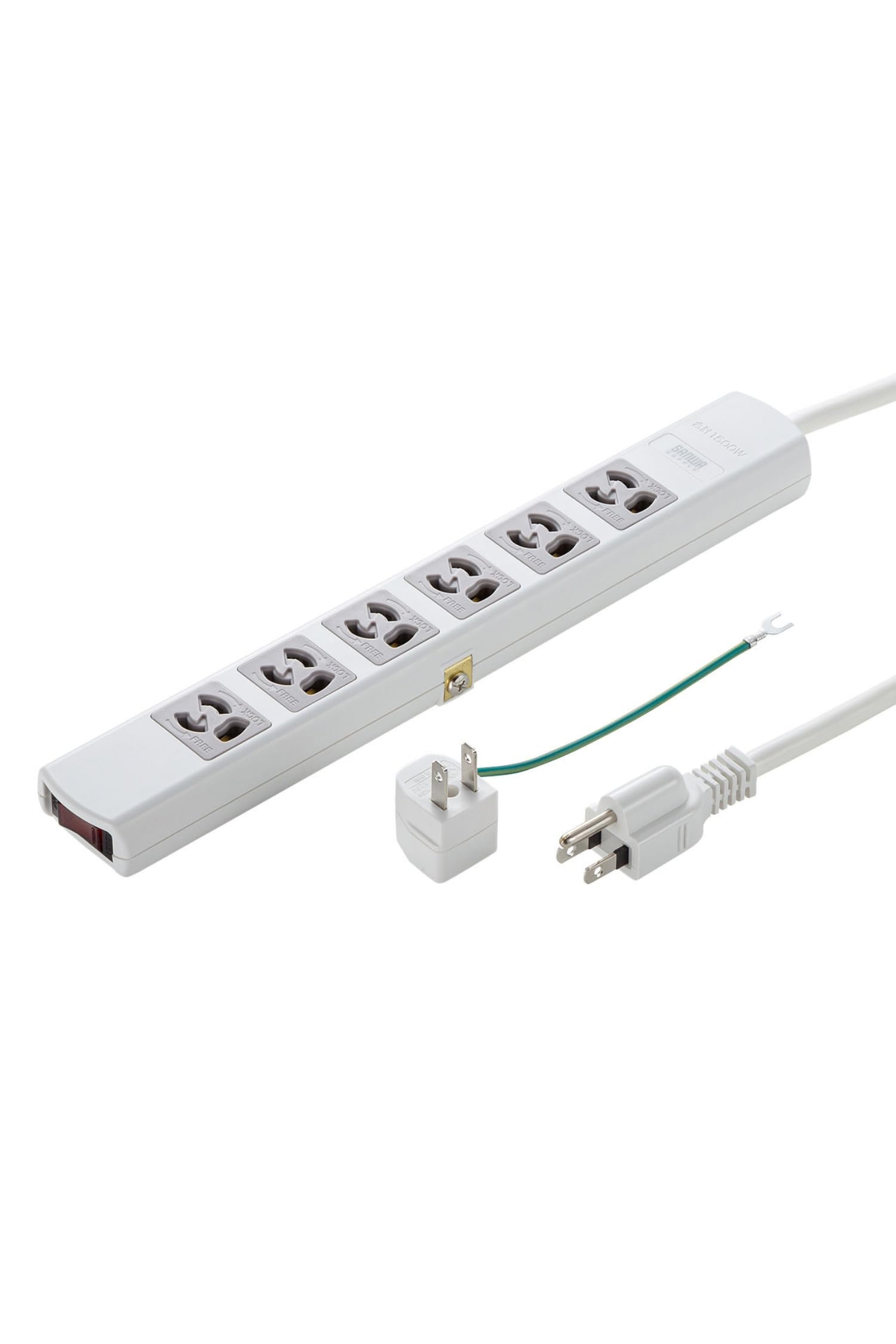 Amazon.co.jp: サンワサプライ 電源タップ 3P・6個口 5m TAP-36MG-5