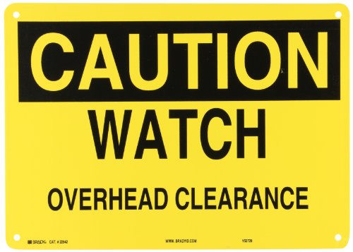 Panneau plastique Brady 22942 Watch Overhead Clearance signalisation