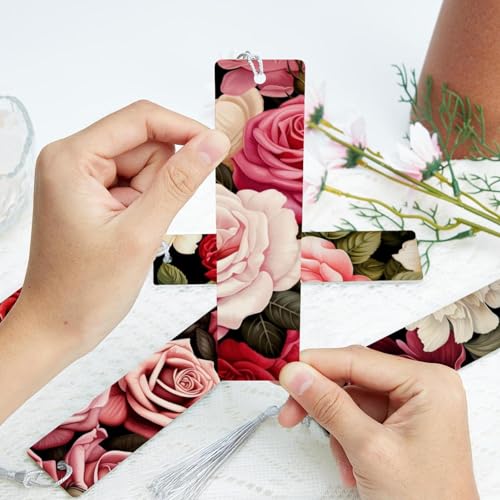 Lot de 6 marque-pages à pompons rose idée cadeau pour lecteur - 6