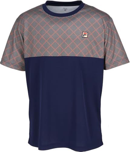 [フィラ] TENNIS テニス テニス メンズ 半袖 シャツ ゲームシャツ 吸水速乾機能 UVカット加工 EM0260 ブラック XL