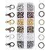 Produktbild JZK® 6 Farben (ca. 140 stück) Metall karabiner Verschluss + 6 Farben (ca. 990 stück) Metall spaltringe für Halskette Armband schmuck