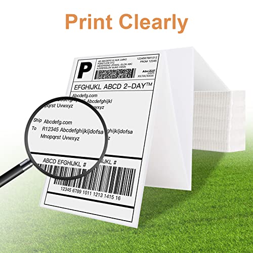 Tapsin 4x6 Thermal Labels - Fanfold Direct Thermal Labels with Perforations for Thermal Printer - Permanent Adhesive & Smoothly Printing - 500 Labels - Thumbnail 2