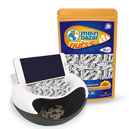 5x 250g DAKOTA Sonnenblumenkerne geröstet und EXTRA gesalzen + Kostenlose Snack Schale mit Handyhalterung Cover