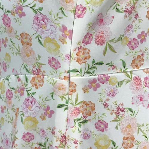 Image of Floral Corset Midi Dress Square Neck A Line Dress with Slit