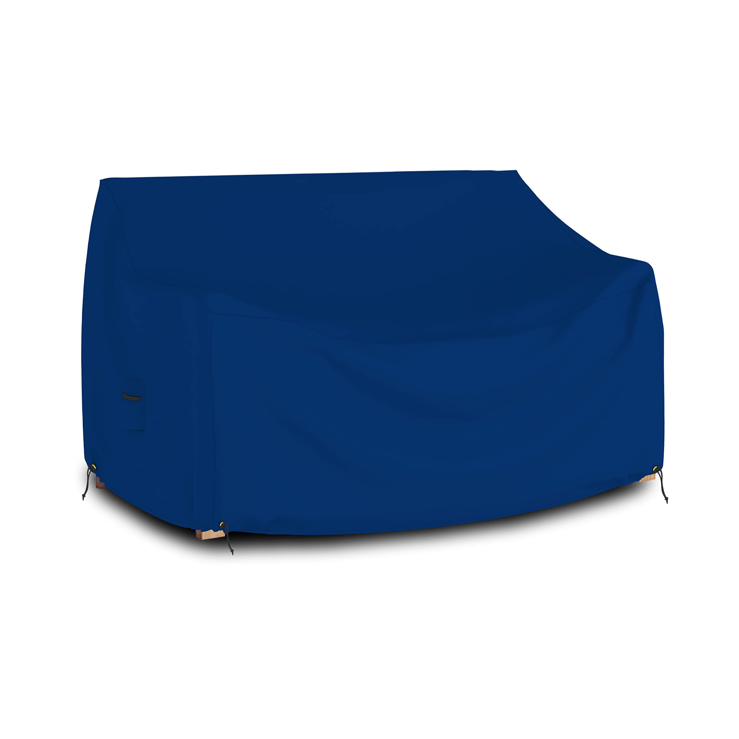 Pokrowiec outdoorowy 'Loveseat' 45 ml wodoodporny - 100% odporny na warunki atmosferyczne pokrowiec na sofę na patio z kieszeniami powietrznymi i paskiem do ściągania do wygodnego dopasowania (76 szer. x 90 cm x 90 cm x 15 FH, niebieski)