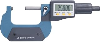 25‑50 mm Micrometer Measuring Tool, Digital Micrometer Calibrator 0.00005in/0.001mm Resolution