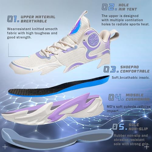 Men Basketball Shose Breathable Men Non Slip Outdoor Fashion Sneakers3