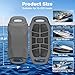 Ehaho Boat Fenders, Boat Bumpers for Docking, EVA Pontoon Bumpers with Integrated Locking Rope, Fit for Bass, Ski, Bowriders and Fishing Boats (Gray, 3 PCS)