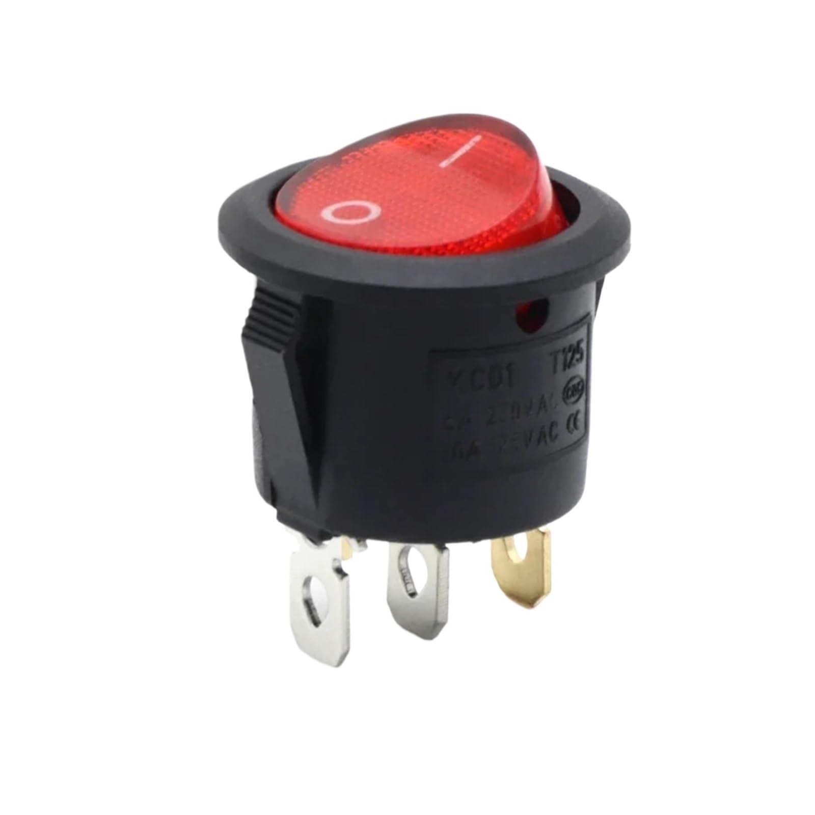 1~300 pièces KCD1 LED interrupteur à bascule rond 2/3 broches