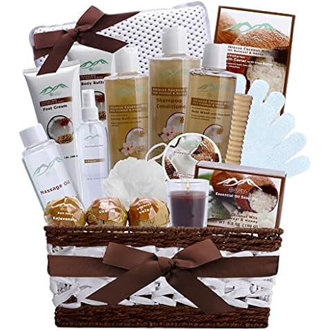 Bath & Body Spa Gift Baskets for Women. Moisturizing Relaxation Bath Basket Filled with Loads of Natural Bath Goodies. Birthday Gifts for Women - Spa Gifts for Women Cover