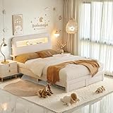 matelas lit double costco Lit Double avec Rangement : Deux tiroirs avec roulettes silencieuses, longueur adaptée à la largeur du lit (160cm), idéal pour stocker des couvertures, vêtements ou accessoires de lit.