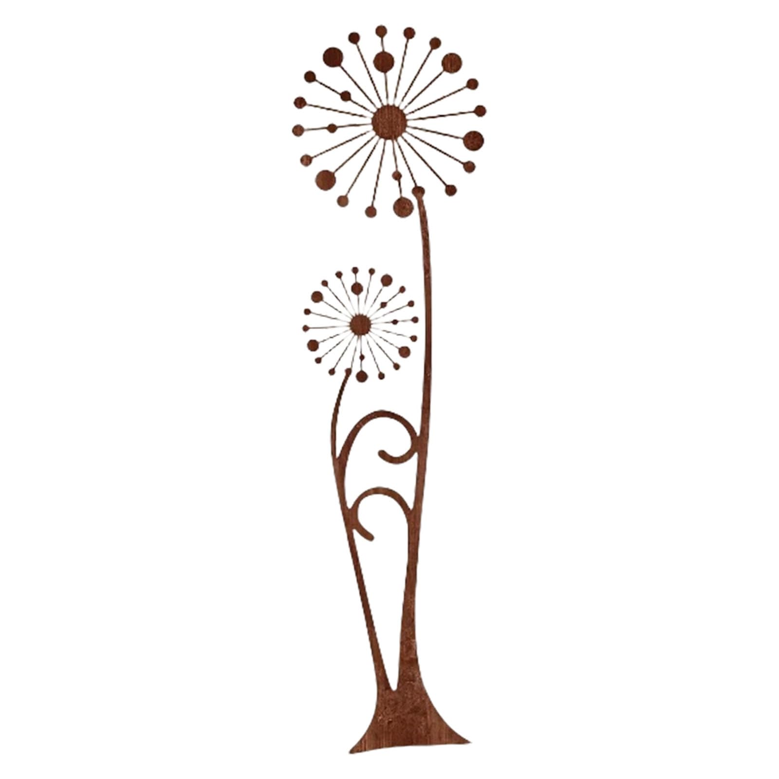 Hxnh Decorative Rusty Dandelions Plant Stake Outdoor Iron Artwork Stable Construction Easy Installation Yard Lawns Stake