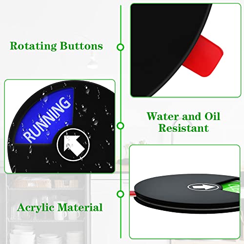 Kleemeiero Geschirrspüler Magnet Dirty Clean Empty Running Sign Dishwasher Magnet Clean Dirty Sign Magnet Spülmaschine Kitchen Geschirrspüler Kühlschrank Schilder zum Alle Geschirrspüler (Schwarz)