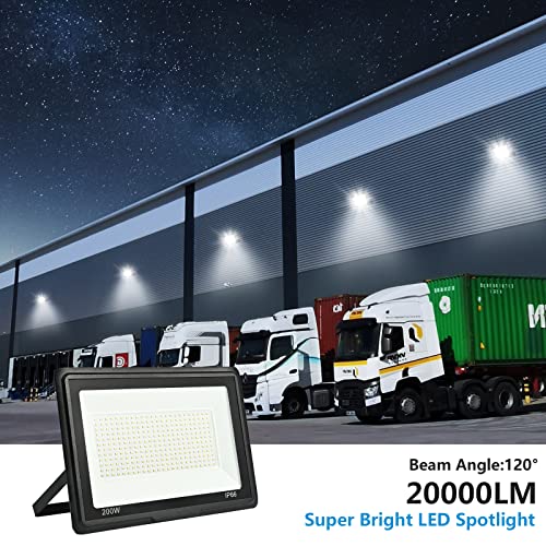 toobettp Outdoor LED Spotlight, 200 W, 20000LM LED Outdoor Floodlight - Image 2