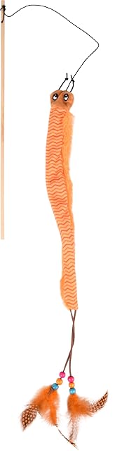 Foto 3 de 5 de Flamingo Juguetes para Gatos - caña de Juego para Gatos Kirk con Oruga 40cm Multicolor