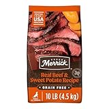 Merrick Premium Grain Free Dry Adult Dog Food, Wholesome And Natural Kibble, Real Texas Beef And Sweet Potato - 10.0 lb. Bag