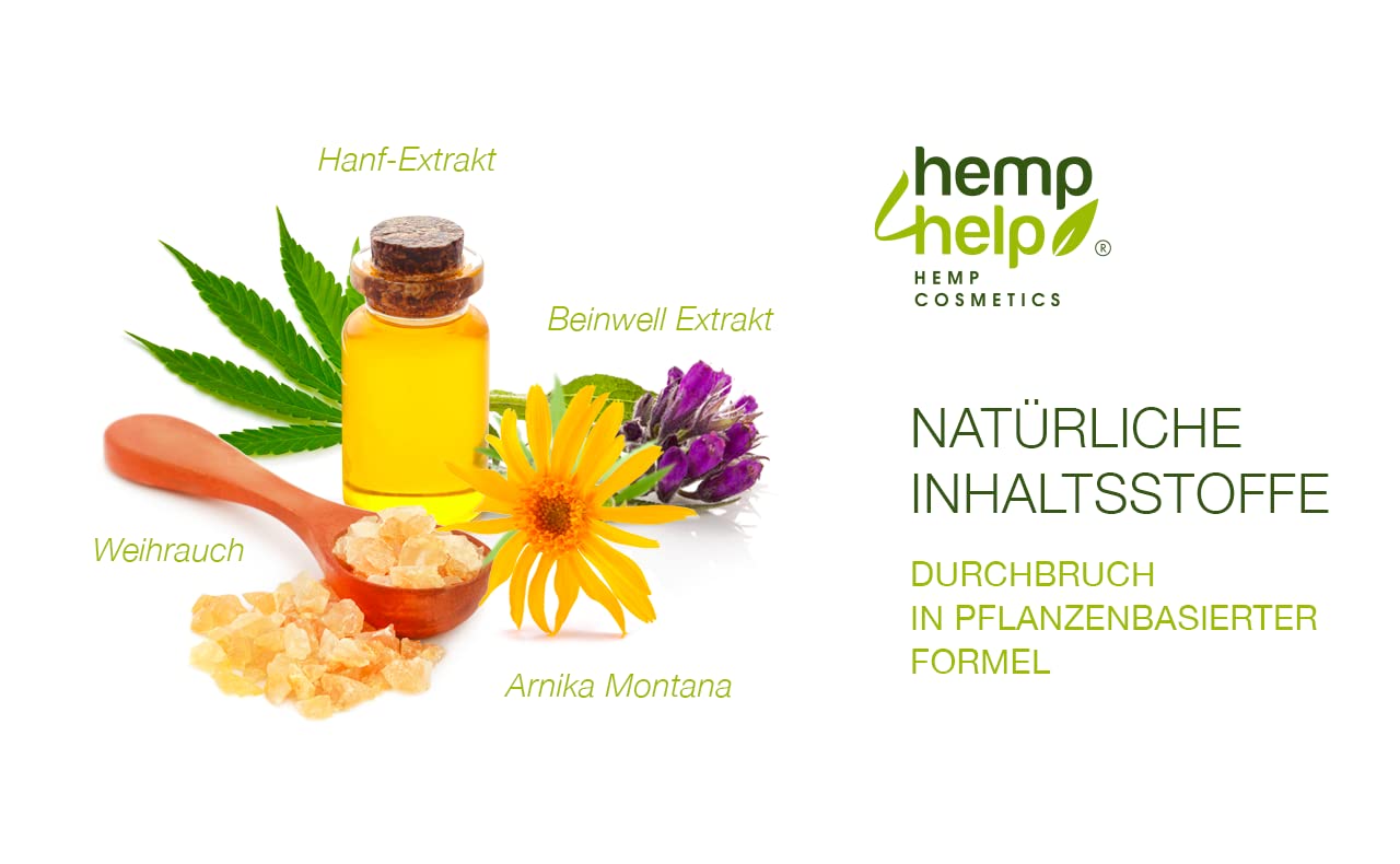 Natural Muscle & Joint Relief Gel Extra Strength Hemp, Arnica, Boswellia and Comfrey Formula