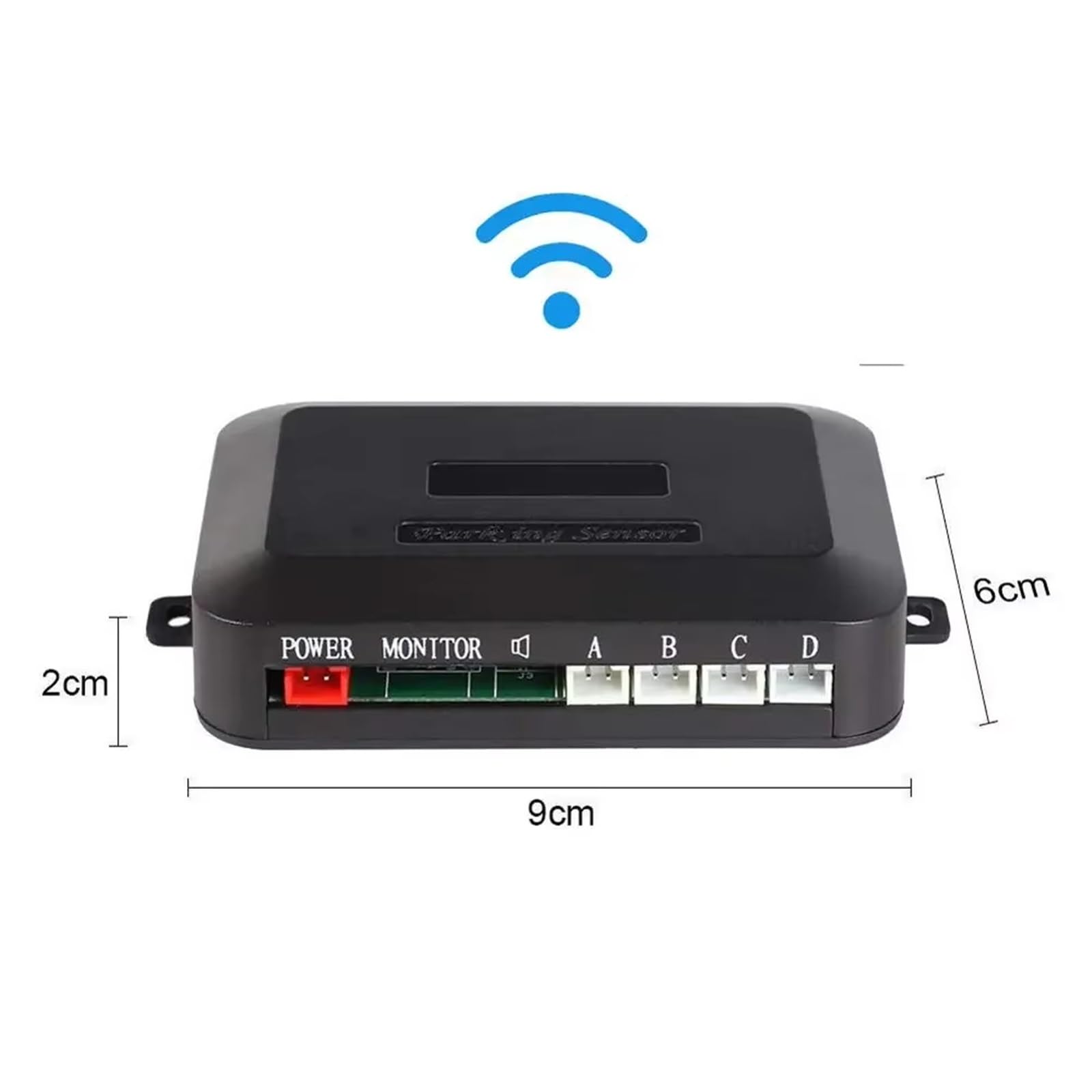 Aparcamiento asistido Sensor Aparcamiento Inalámbrico Con Pantalla LCD 4 Sensores Radar Alarma Zumbador 65 DB Sistemas Detección Marcha Atrás Y Monitor Parktronic(Gray)