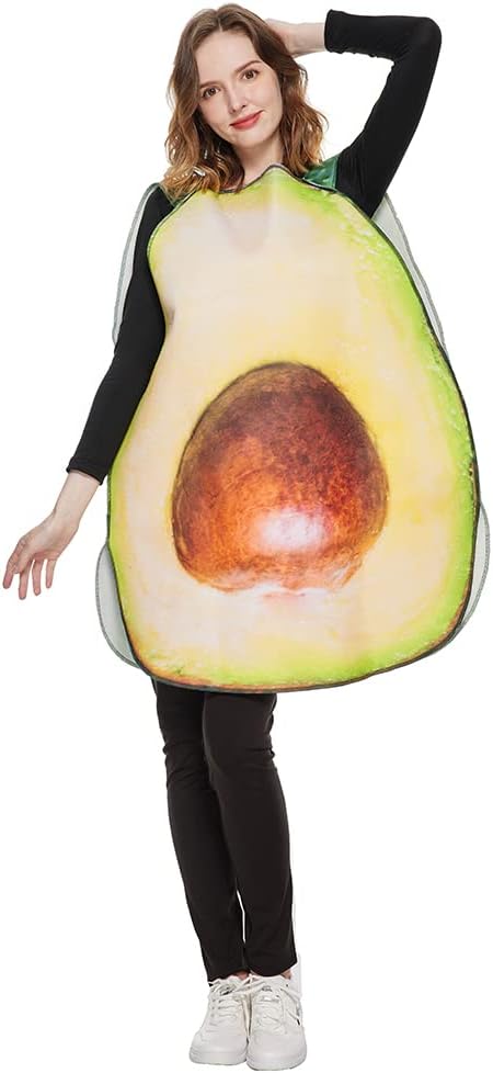 ReneeCho Avocado Costume Veggie Food Women Halloween Funny Fruit Outfit Adult Cute Food Man Unisex - Image 5