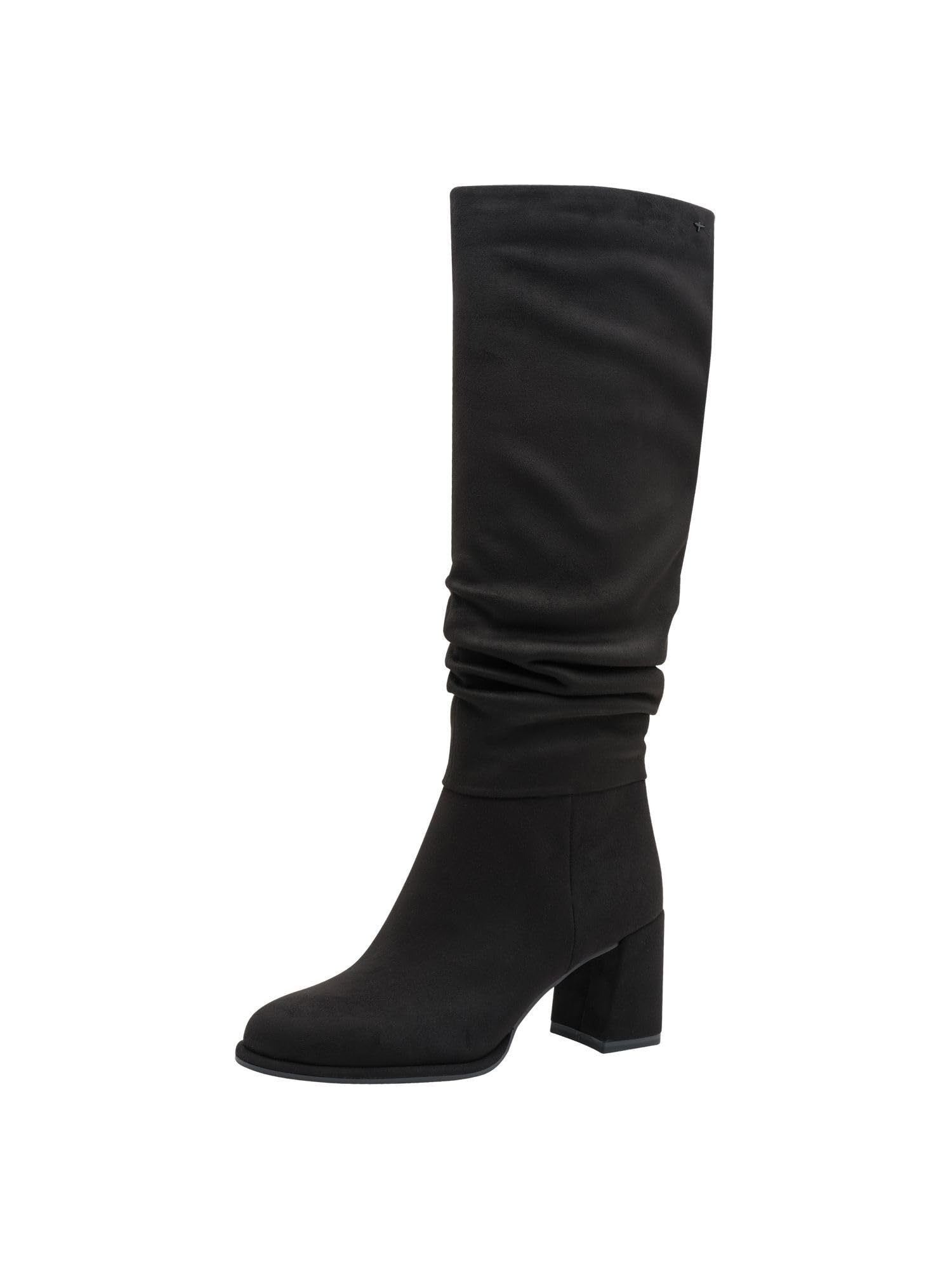 Tamaris Women's Long Boot Heel 1-25523-45 Knee High Boots, black, 6 UK