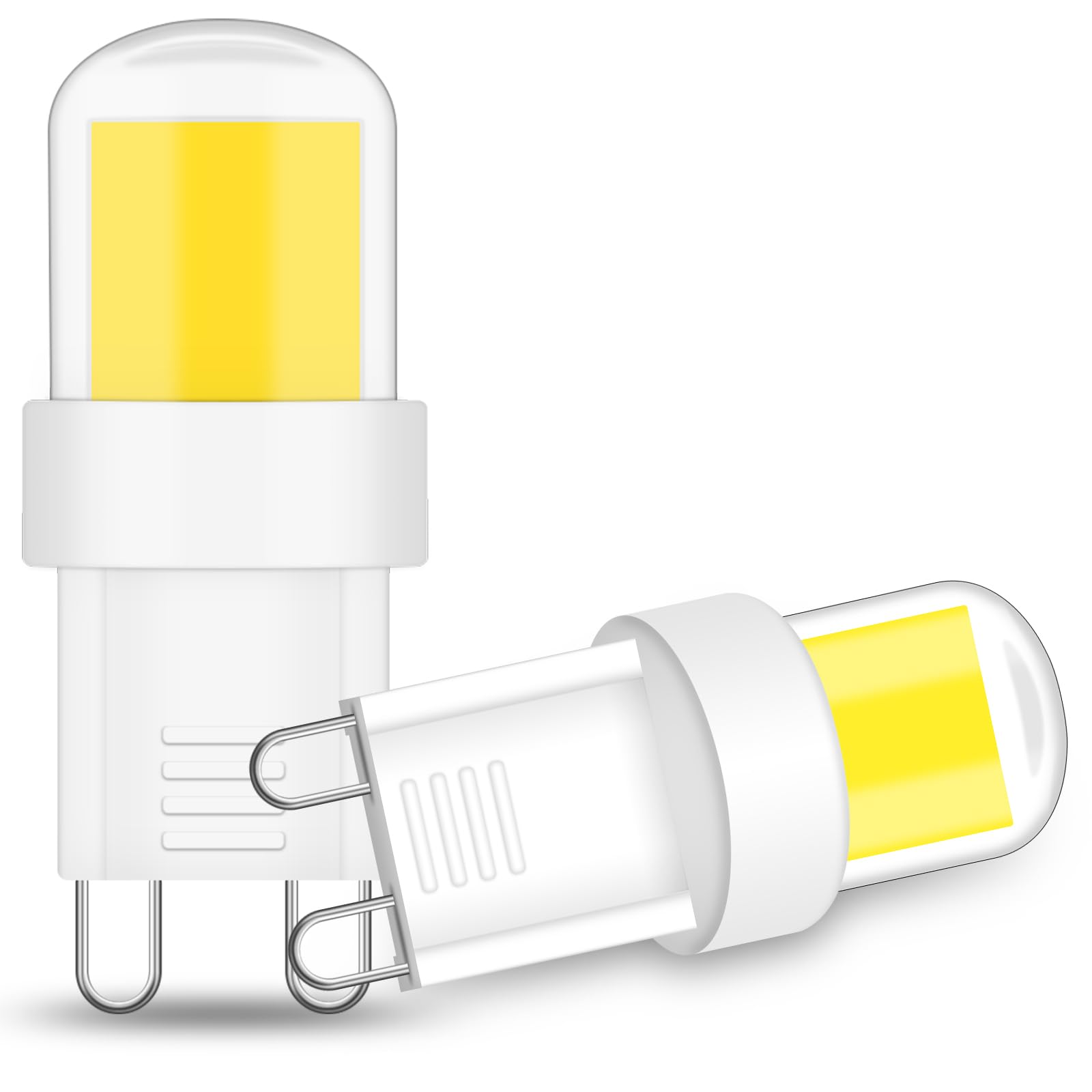 TRIJZHOU G9 LED Lampe COB Leuchtmittel 3W Ersatz 30W Halogenlampe 420Lumen 220V 6000K Kaltweiß Nicht Dimmbar G9 Bi Pin Sockel für über dem Herd 2 Stück